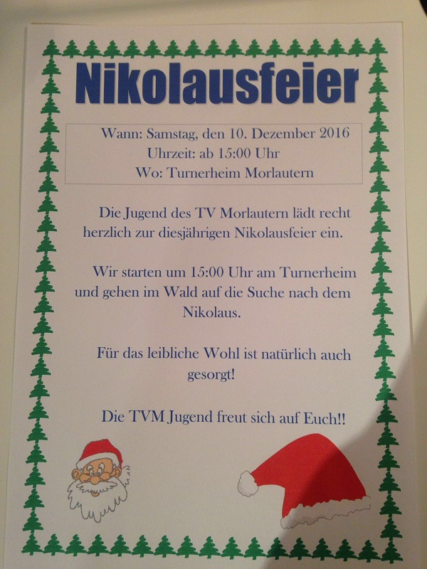 Nikolausfeier TV Morlautern